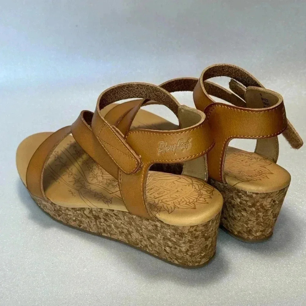 Brown Wedge Sandals - Picture 5 of 9